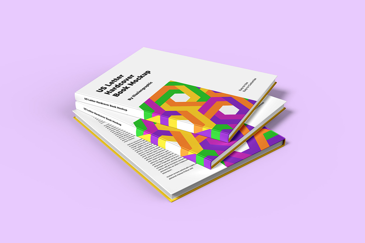 US Letter Hardcover Book Mockup, a Books & Magazine Mockup by Illusiongraphic (Photo 7 of 29)