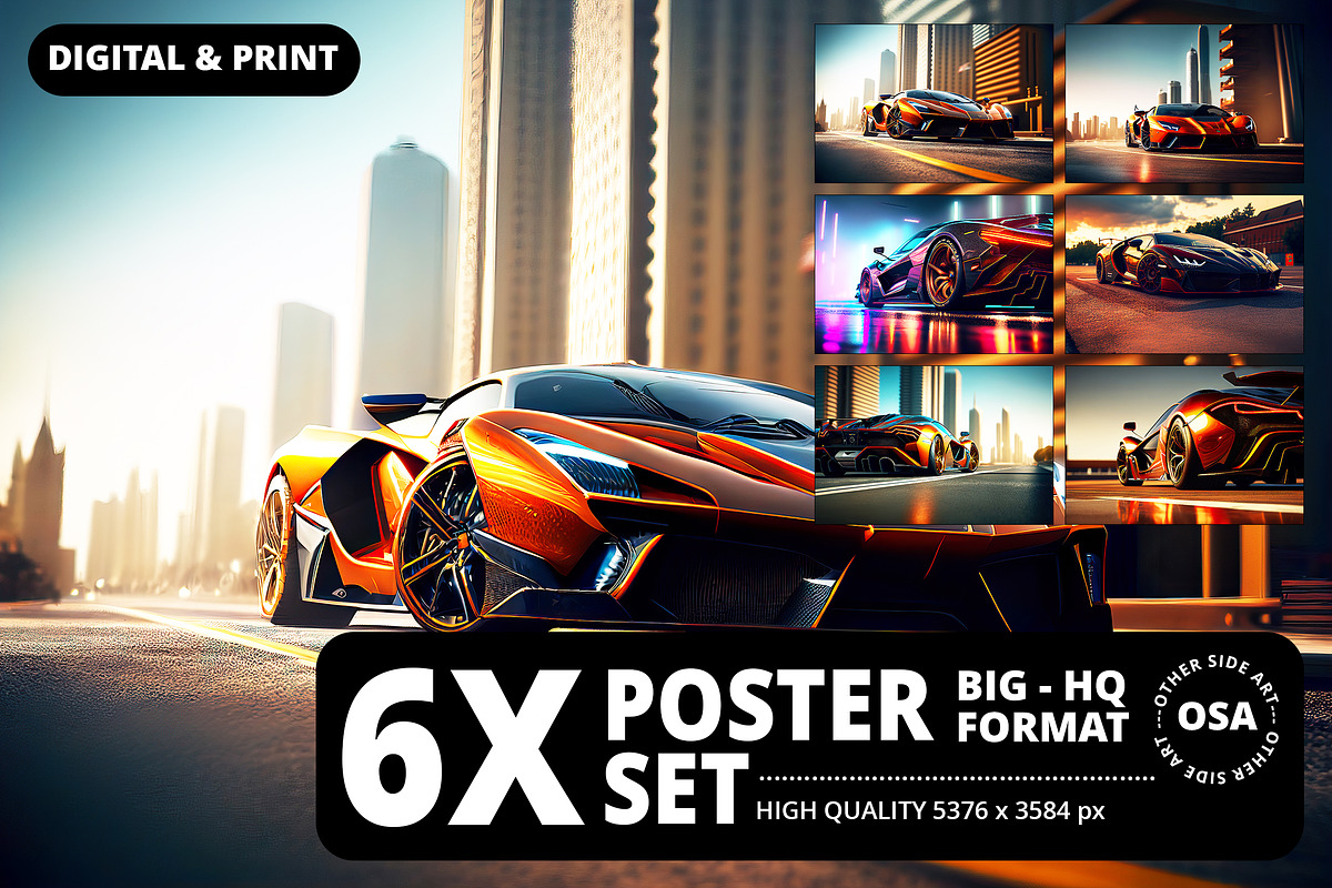 Supercar in the City Illustration, a Wallpaper Graphic by Other Side Art (Photo 1 of 8)