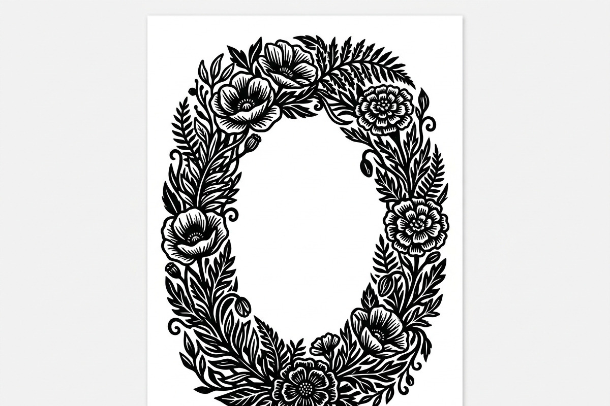 50 Elegant Floral Oval Mirror Frame, a Decorative Illustration by Amazin_art (Photo 26 of 40)