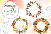 Autumn. Watercolor & graphic set, an Object Graphic by Ana-Sakuta (Thumbnail 2 of 15)
