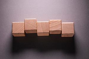 Wooden Geometric Shapes Cubes, an Industrial Photo by graphic7