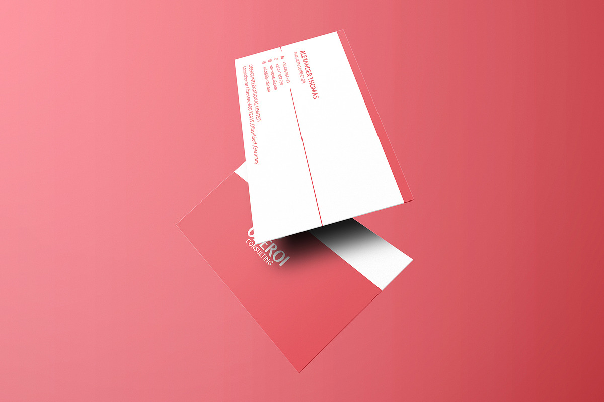 Red And White Business Card, a Business Card Template by Marvel (Photo 3 of 5)