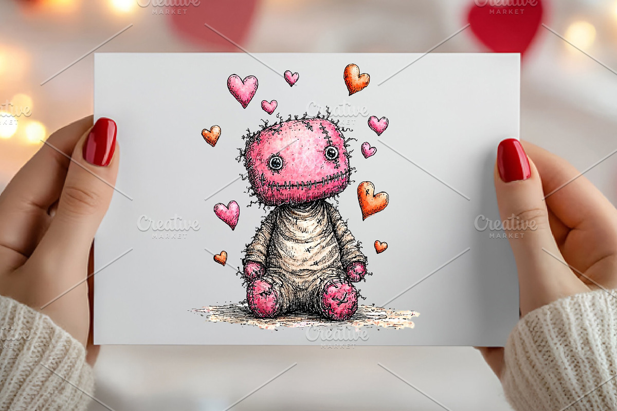Valentine Voodoo Doll Clipart Bundle, an Illustration by Canvas Craft (Photo 5 of 6)