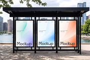 Bus Shelter Lightbox Poster Mockup, an Advertising Mockup by graphypix (Thumbnail 1 of 4)