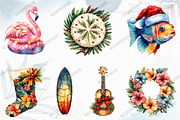 Tropical Aloha Christmas Clipart, an Illustration by designcity5 (Thumbnail 2 of 5)