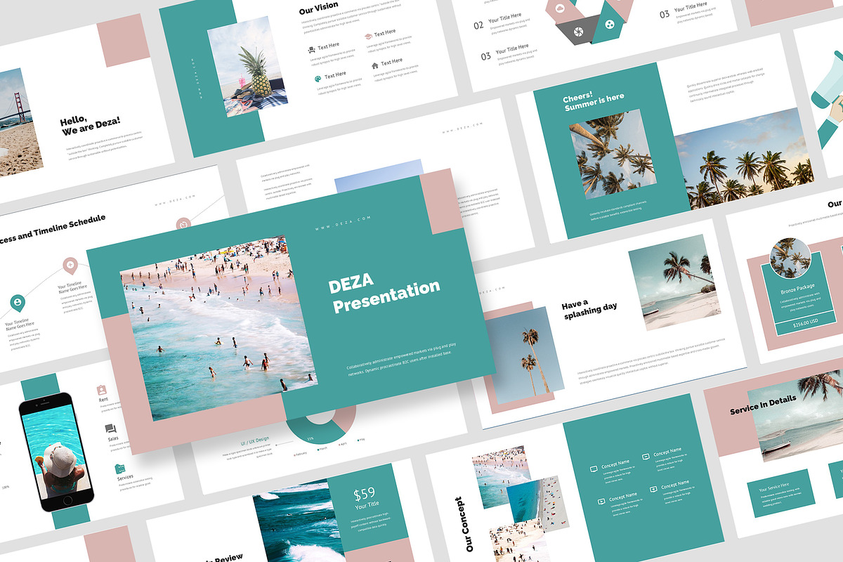 Deza : Beach Vacation Keynote, a Presentation Template by Punkl Camp (Photo 1 of 16)