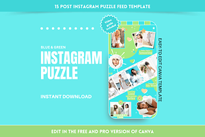 Blue And Green Instagram Puzzle