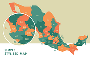 Mexico Vector Map, a Graphic by Ben Buysse (Thumbnail 2 of 4)