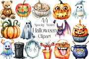 Spooky Weird Halloween Clipart, an Illustration by DreamPrint404 (Thumbnail 1 of 5)