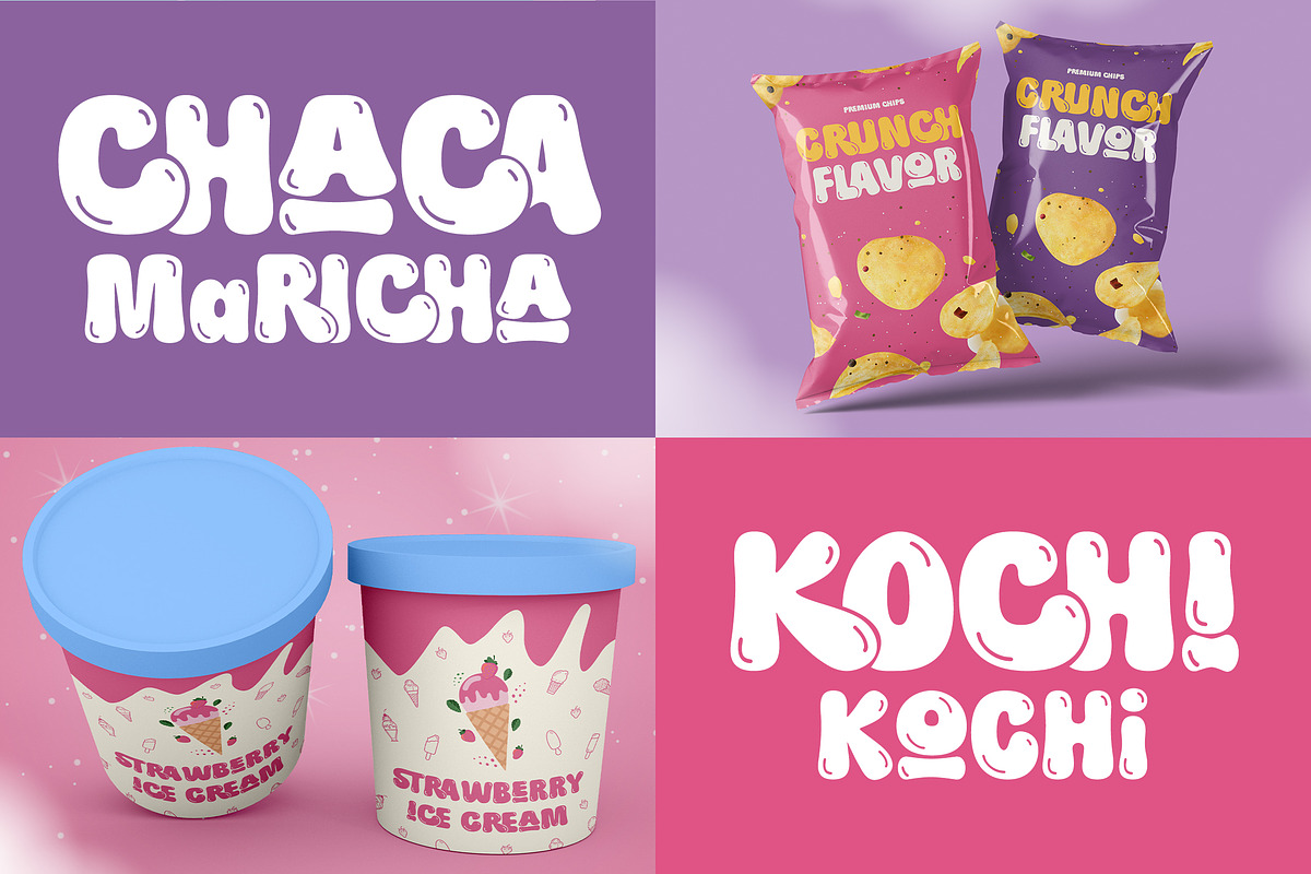 Puddy Gum - Playful Bubbly Typeface, a Sans Serif Font by agnyhasyastudio (Photo 3 of 15)