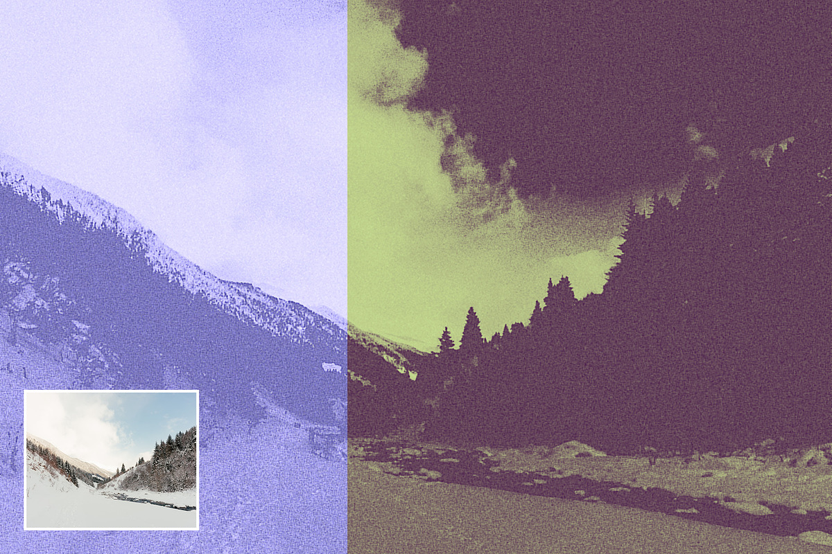 RISOGRAIN Flattener Photoshop Effect, a Templates & Theme by velvetmade.designs (Photo 2 of 9)