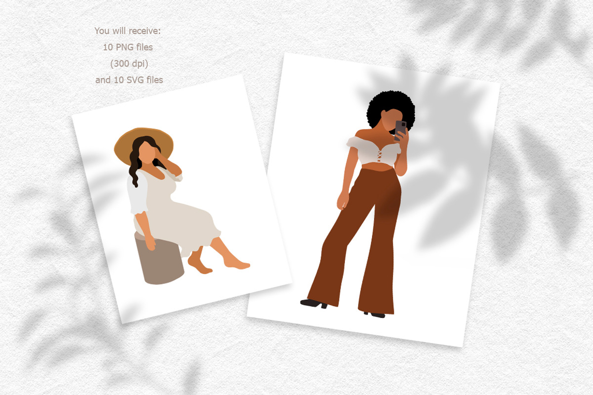 Curvy african women svg vector, an Object Graphic by CreativeByLu (Photo 4 of 6)
