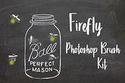 Firefly Mason Jar Photoshop Brushes, a Brush Add-On by Seven Seas Design Co. (Thumbnail 1 of 5)