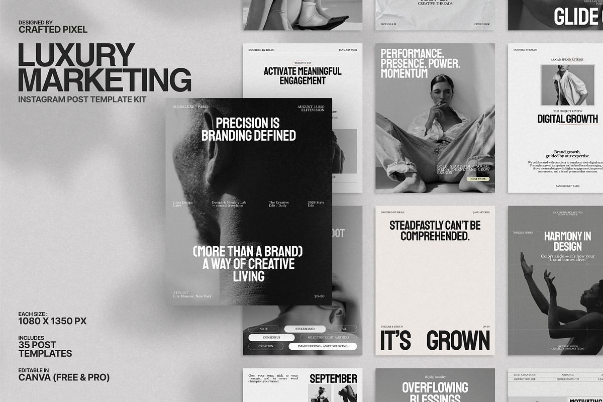 Professional Marketing Canva Post, a Social Media Template by Crafted Pixel (Photo 1 of 9)