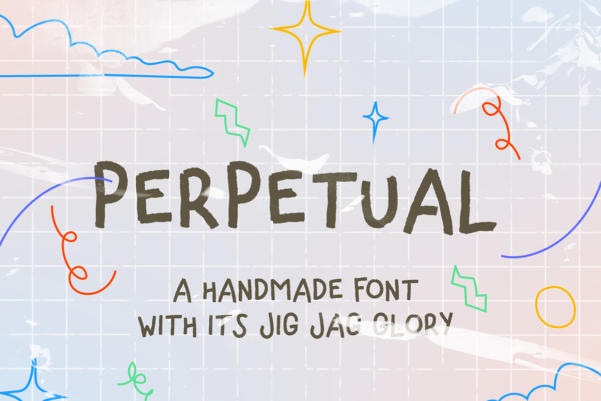 Perpetual | Handmade Jig Jag Font, a Script Font by pied-à-terre (Photo 1 of 2)