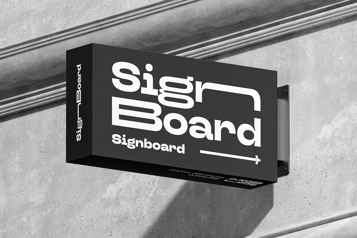 Signboard Horizontal Mock-up, an Advertising Mockup by zippypixelstudio (Photo 11 of 13)