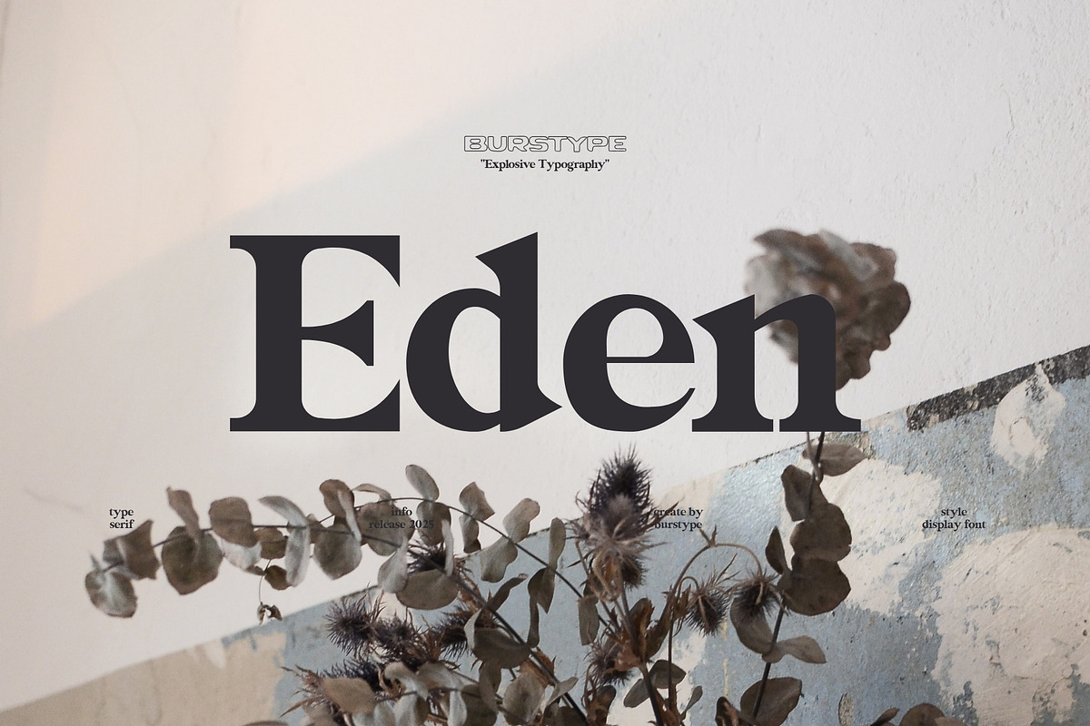 EDEN - MODERN DISPLAY SERIF FONT, a Serif Font by BURSTYPE (Photo 1 of 8)