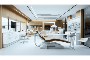 Modern dental clinic interior with, a Health & Medical Photo by Sergey Kotenev