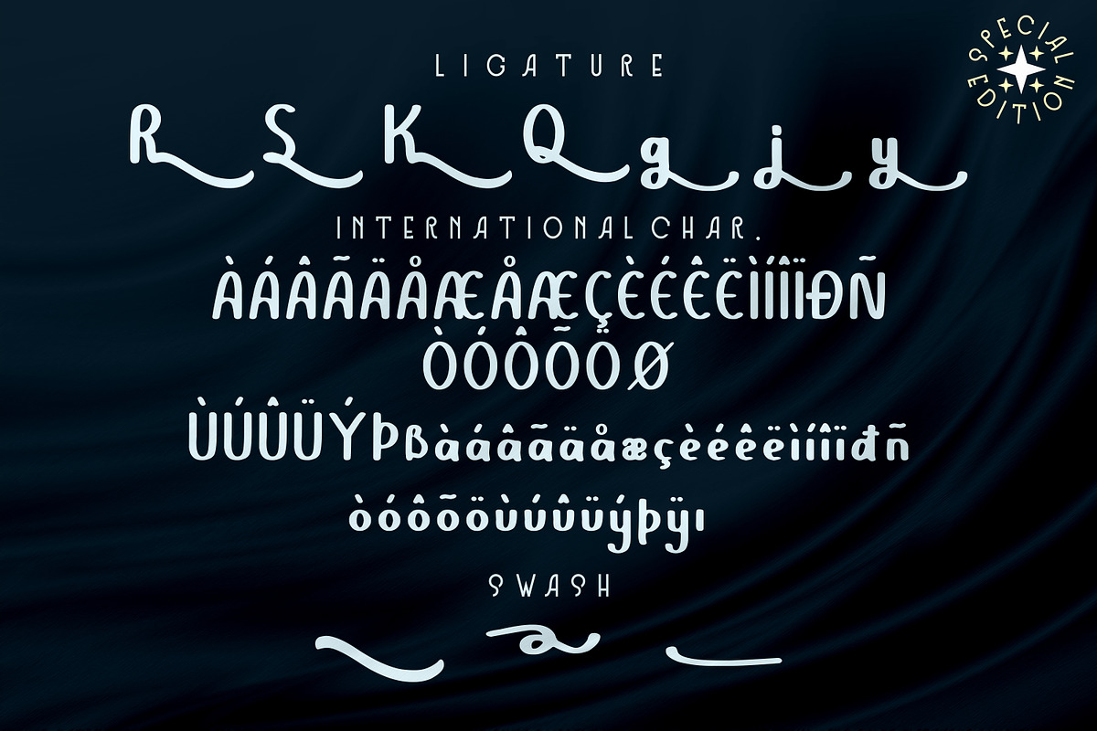 Squirl Quiin - Script style font, a Sans Serif Font by mahstudios (Photo 6 of 7)