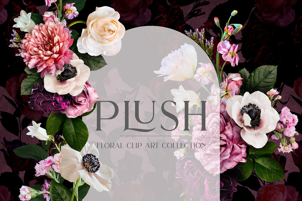 Plush Floral Clip Art, an Object Graphic by Eclectic Anthology (Photo 2 of 19)