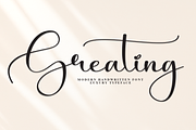 Greating | Script Font, a Handwritten Font by Scratchones (Thumbnail 1 of 9)