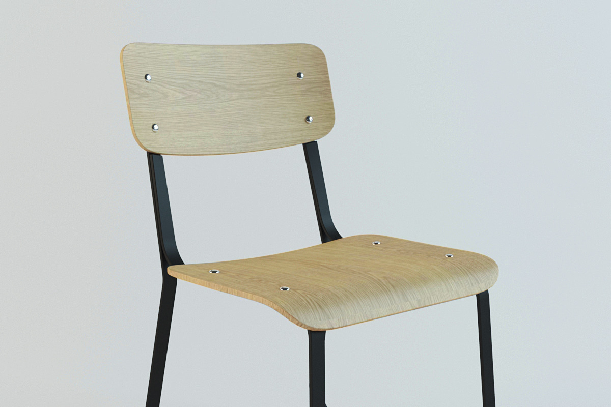 School stool, Zenith, a Furniture 3D Model by 3Dpapa