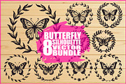 Nature Butterfly Vector Bundle, an Illustration by yasushie (Thumbnail 1 of 9)