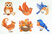 Positive Whimsical Fall Birds Bundle, an Illustration by Creative Art (Thumbnail 2 of 9)