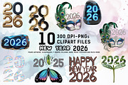 Fancy New Year 2026 Clipart Bundle, an Illustration by Ahmad Designs (Thumbnail 1 of 3)