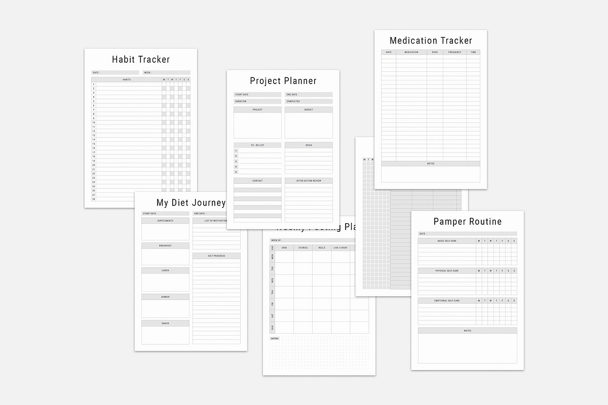 2025 Sunday & Monday Starts Planner, a Stationery Template by MNT-Creator (Photo 10 of 10)