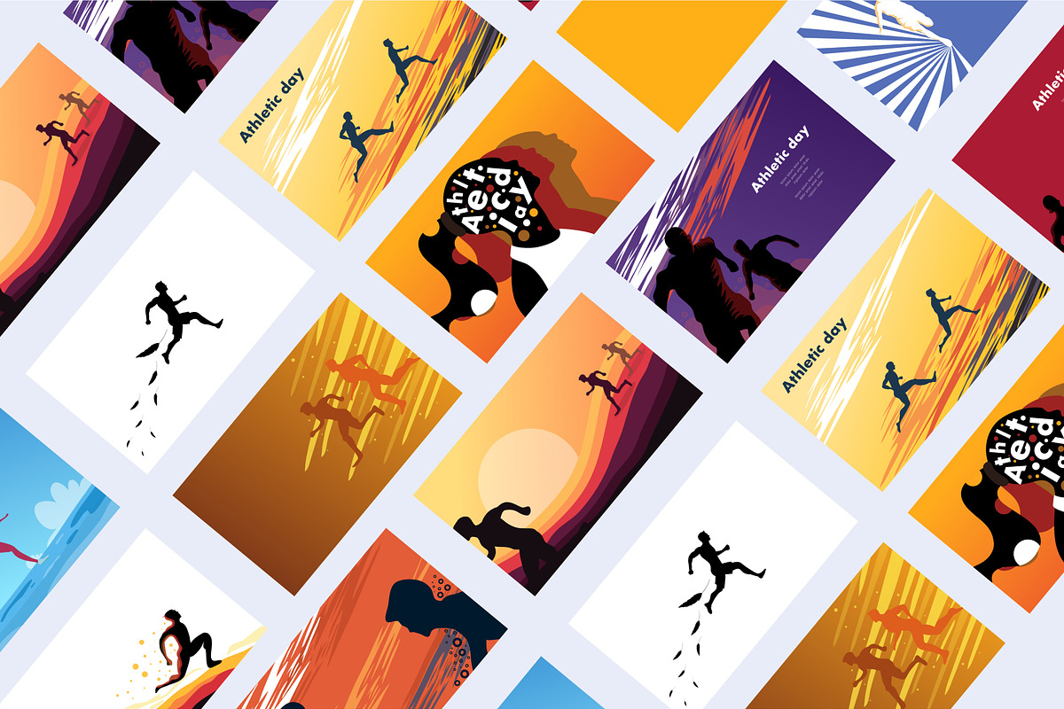 Athlete day illustration bundle, a Sport Illustration by foxndeer (Photo 2 of 4)