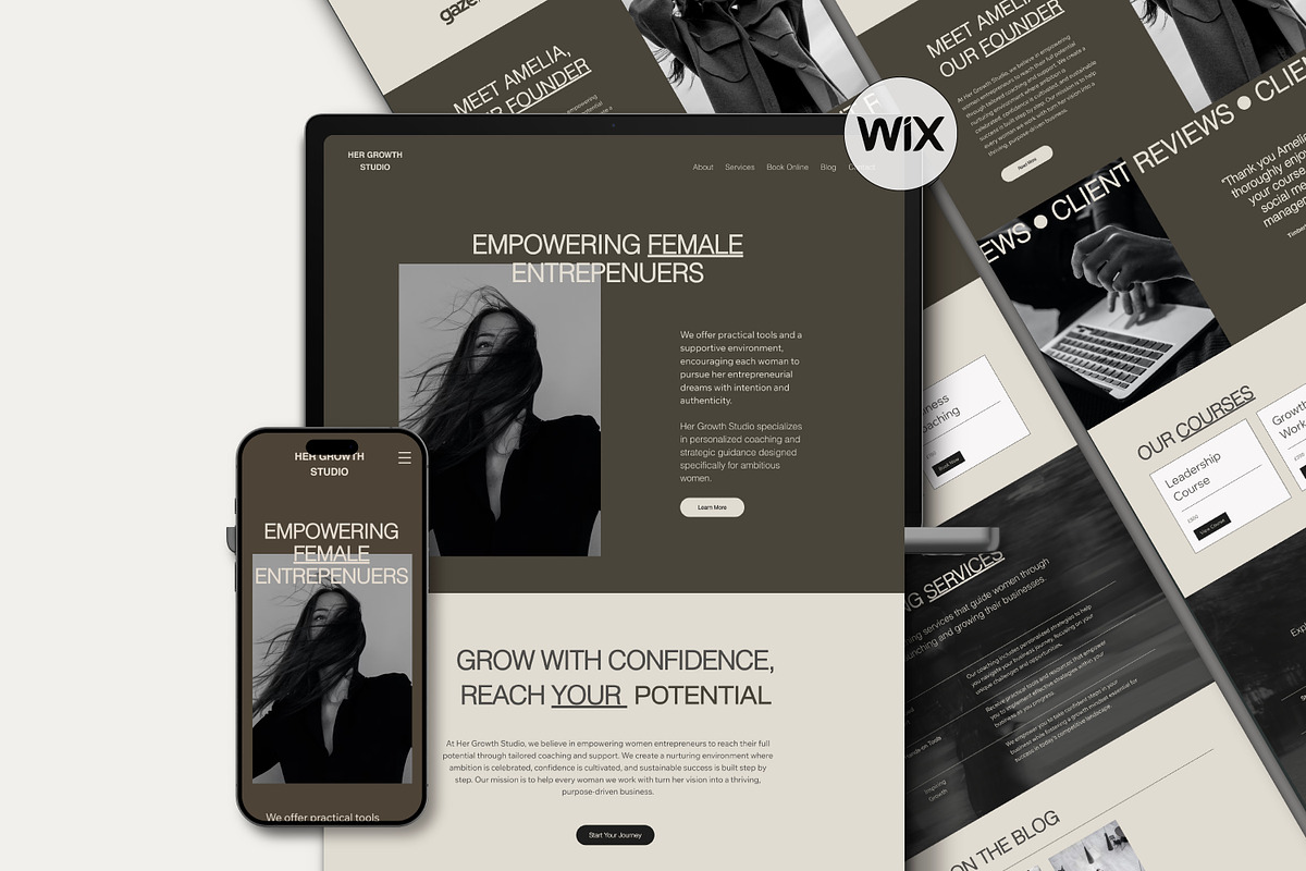 Wix Coaching, Small Business Website, a Wix Template by Sky Dore Design (Photo 1 of 12)