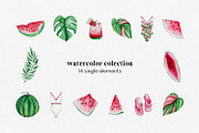 Watercolor - Watermelon Tropical, a Decorative Illustration by bylin_illustration (Thumbnail 2 of 5)