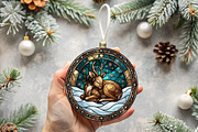 Stained Glass Deer Ornament Art, a Transportation Illustration by CrexoraLab (Thumbnail 3 of 3)