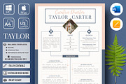 Creative CV Resume Template + icons, a Resume Template by HIRED Design Studio (Thumbnail 1 of 12)