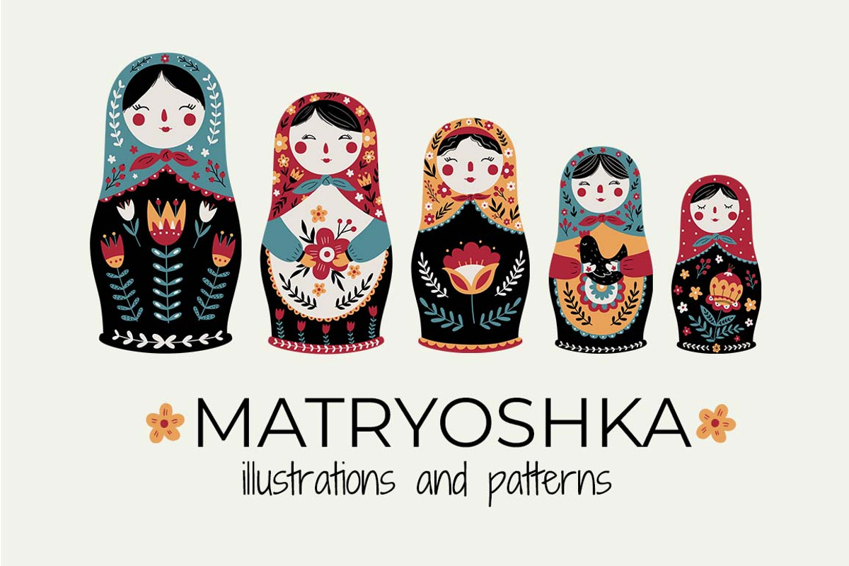 Russian doll. Matryoshka, a Decorative Illustration by Irina Ostapenko (Photo 1 of 8)