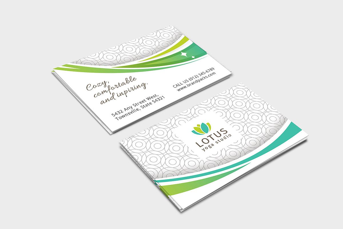 Yoga Studio Business Card Template, a Business Card Template by BrandPacks (Photo 2 of 4)