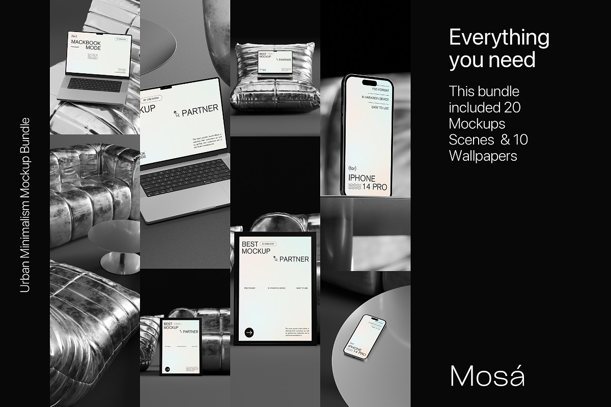Mosá - Urban Minimal Mockup Bundle, a Device Mockup by Creavora (Photo 5 of 11)