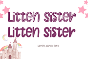 Litten Sister, a Handwritten Font by nongnuchpolyiam1 (Thumbnail 1 of 6)