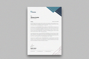 Letterhead Design Template, a Stationery Template by ClickPaint_Studio
