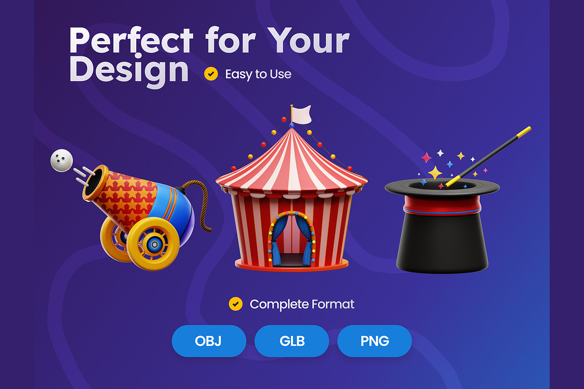 Carnival 3D Icons, an Object 3D Model by Rakata Studio (Photo 4 of 7)