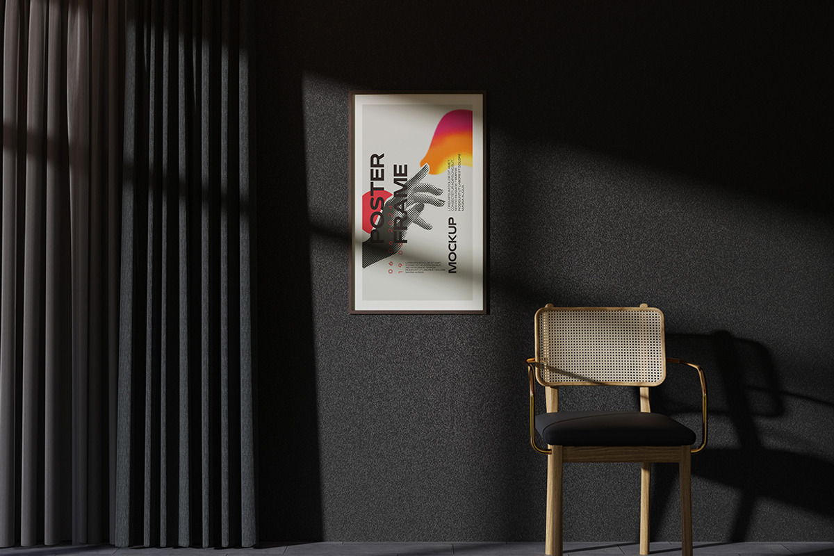 Poster Frame Mockup, an Advertising Mockup by MrLetters (Photo 4 of 5)