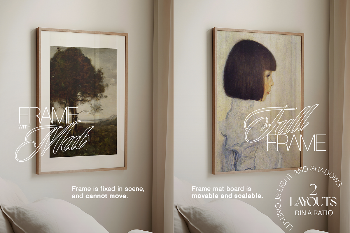 DIN A Vertical Frame Mockup, an Advertising Mockup by WasMockups (Photo 3 of 5)