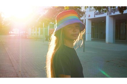 A colorful video shows young girls