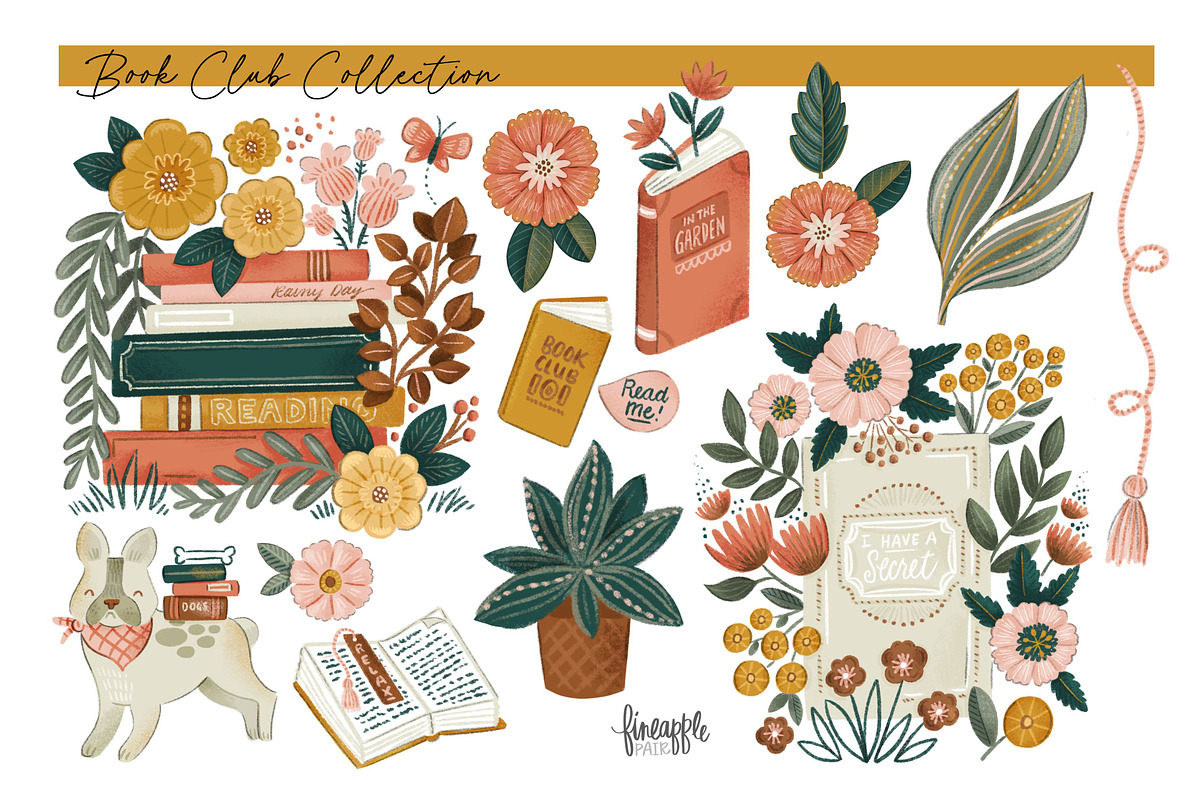 Book Club Graphics PNG, an Object Graphic by FINEAPPLE (Photo 2 of 7)