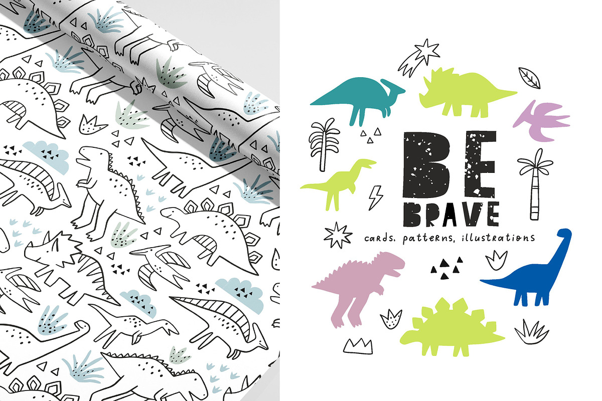 CUTE DINO BUNDLE, an Animal Illustration by Barkova Nadya (Photo 8 of 13)