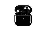 50 Wireless Earbuds Silhouette Icon, an Illustration by abu67222 (Thumbnail 44 of 51)
