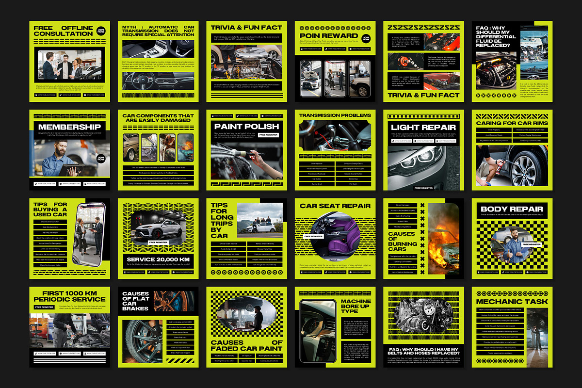 Automotive Green Template, a Social Media Template by Kalubuak (Photo 3 of 10)