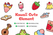 Kawai Cute Elements, an Object Graphic by Illustrava (Thumbnail 7 of 9)