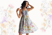 Watercolor Summer Floral Pattern, a Pattern Graphic by StudioGlouna (Thumbnail 2 of 4)